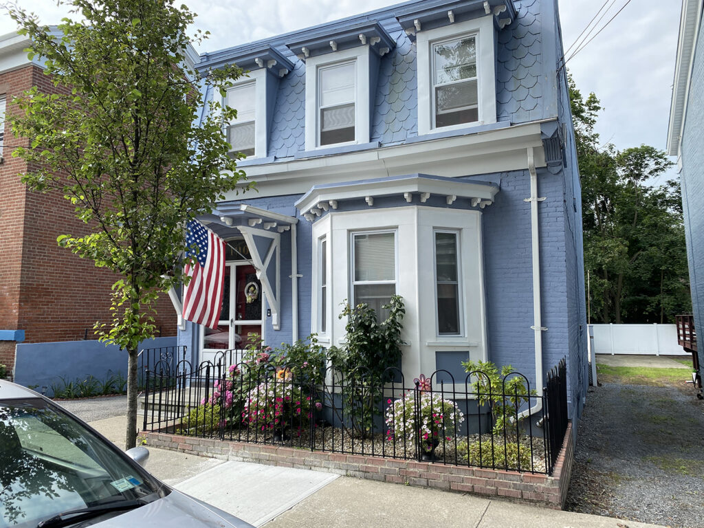 Blue house in Poughkeepsie
